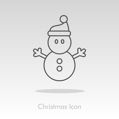 Snowman icon vector