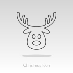 Obraz na płótnie Canvas Christmas reindeer icon