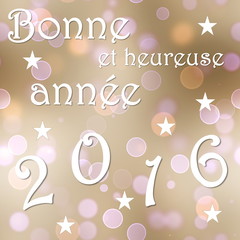 Fototapeta na wymiar Happy new year 2016, french - 3D render