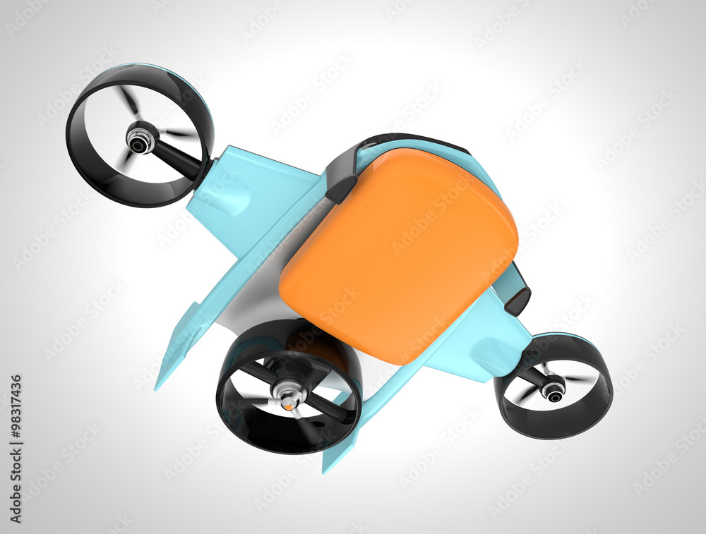 Aufkleber hybrid drone with 2 mode to fly. lift up vertically and flying in horizon. clipping path available.