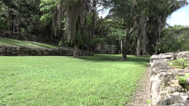 Costa Maya Mexico Kohunlich Mayan Ruins ball sport court. Archaeological pre Columbian civilization. Pyramids, courtyards, palace and temple. 200 BC. Temple of the Masks. Despain of Rekindle Photo.