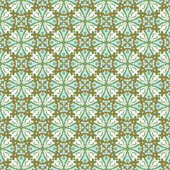 Seamless background image of vintage kaleidoscope round cross pattern.
