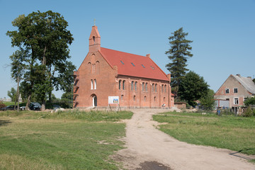 Fototapeta na wymiar Groß Rominten, Kirchen-Wiederaufbau