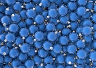 Christmas shiny blue balls