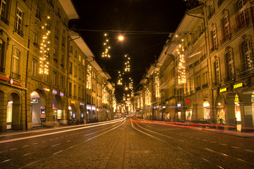 Fototapeta na wymiar Bern Night Shot zur Weihnachtszeit