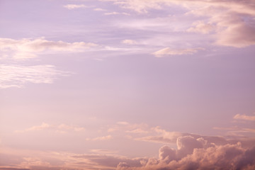 colorful dramatic sky with cloud at sunset