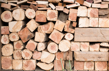 stack of firewood for winter