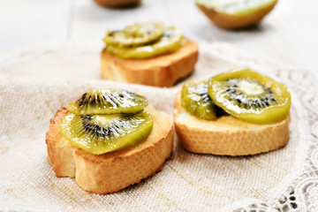 Kiwi jam on bread