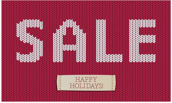 Word "Sale" on jersey texture. Advertisement Holiday Sale
