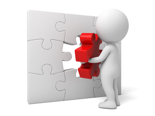 The 3d guy and a jigsaw puzzle