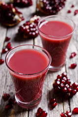 Pomegranate liqueur with cream