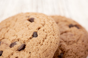 oat cookies on wooden table