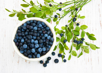 Bowl with Blueberries