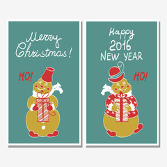 Monkey in Christmas hat