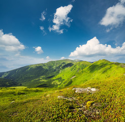 Fototapeta premium High mountains in the summer time. Beautiful natural landscape