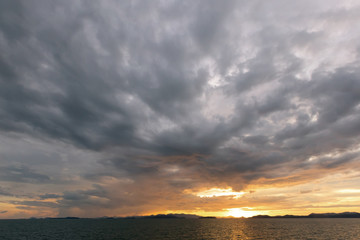 Fototapeta na wymiar Sunset sky with cloudy