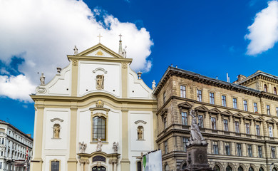 Fototapeta na wymiar Church and buildings of Budapest in Hungary