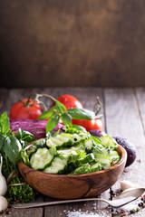 Homemade pickled cucumbers