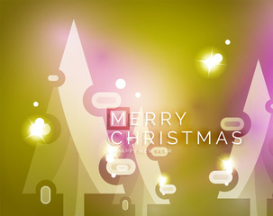 Vector Merry Christmas abstract background, snowflakes in the air