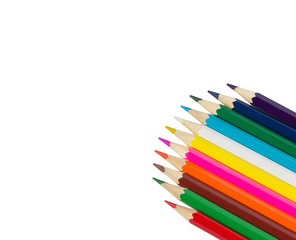 Fototapeta premium colorful pencils on a white background