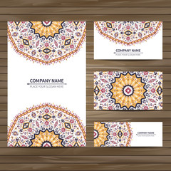 Business vector card template in native style