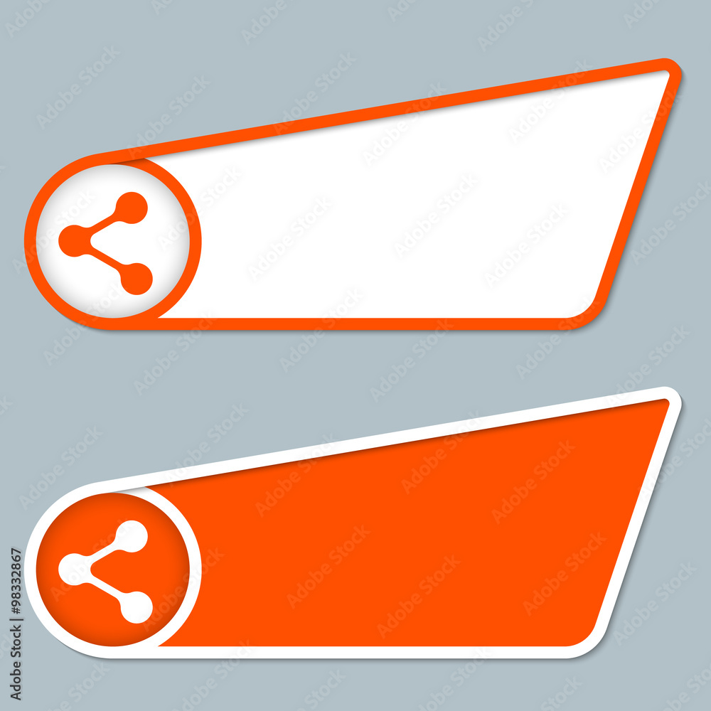 Poster two red boxes for any text with share icon