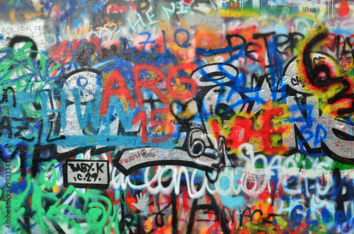 Wall Sprayed With Graffiti Wall Mural Wallpaper Murals Wallsheaven Studio023