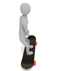Human figure on skateboard