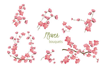 Flora  sakura  retro vintage background