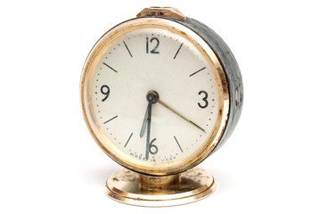 Fototapeta na wymiar Old desktop alarm clock