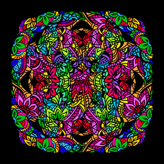 mandala stained glass