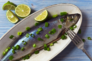 herring with green onion