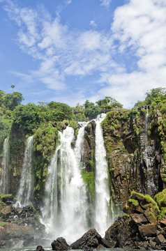 Waterfall  - Adam and Eva Gap (Salto) in the Iguazu