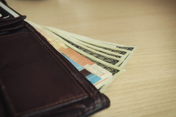 purse with money