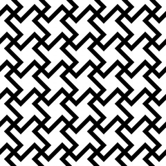 Vector modern seamless geometry pattern cross tile, black and white abstract geometric background, pillow print, monochrome retro texture, hipster fashion design