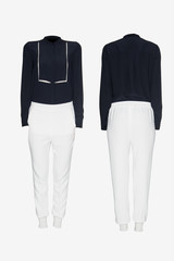 Women's business suit on a white background