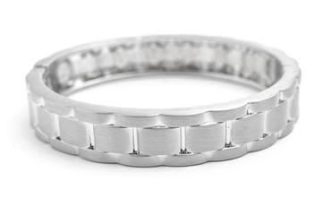 silver bracelet strap on a white background