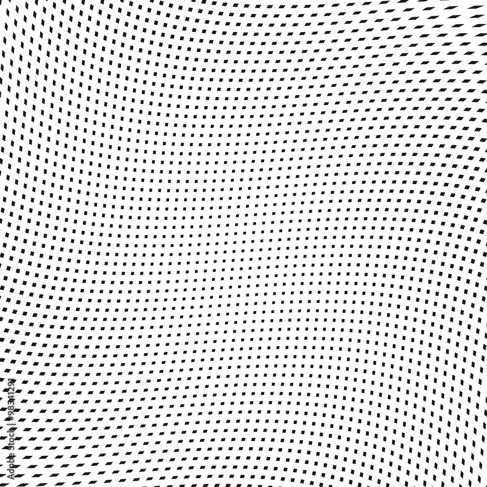 Poster geometric vector background created with moire technique. noisy