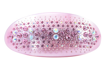 pink barrette isolated on white