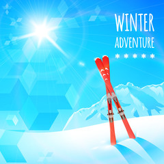 Winter Landscape with Skies