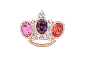 brooch crown on a white background