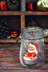 Burning Christmas candle