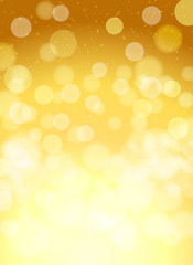 Obraz premium streszczenie złote tło pionowe z efektami bokeh. wektor i