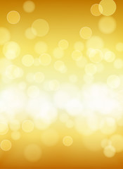 Obraz premium streszczenie złote tło z bokeh efekty światła. wektor