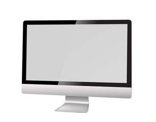 modern computer on white. vector