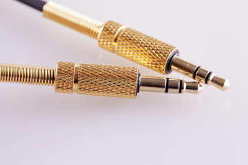 Fototapeta premium Golden jacks over white