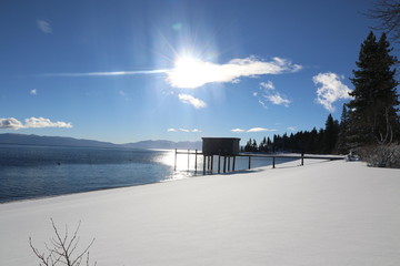 Travel: Lake Tahoe - snow on the beach