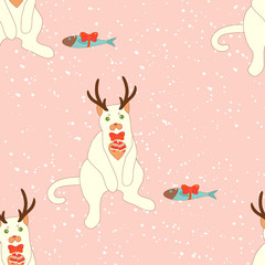 Christmas seamless pattern.