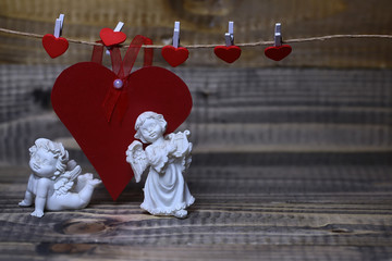 Beautiful valentine holiday composition