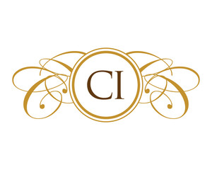 CI Luxury Ornament Initial Logo